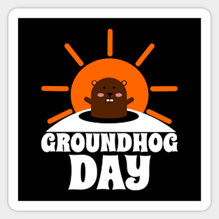 Cute Groundhog Day Sticker